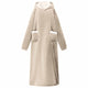 Vidaxl coperta con cappuccio beige l in pile e flanella
