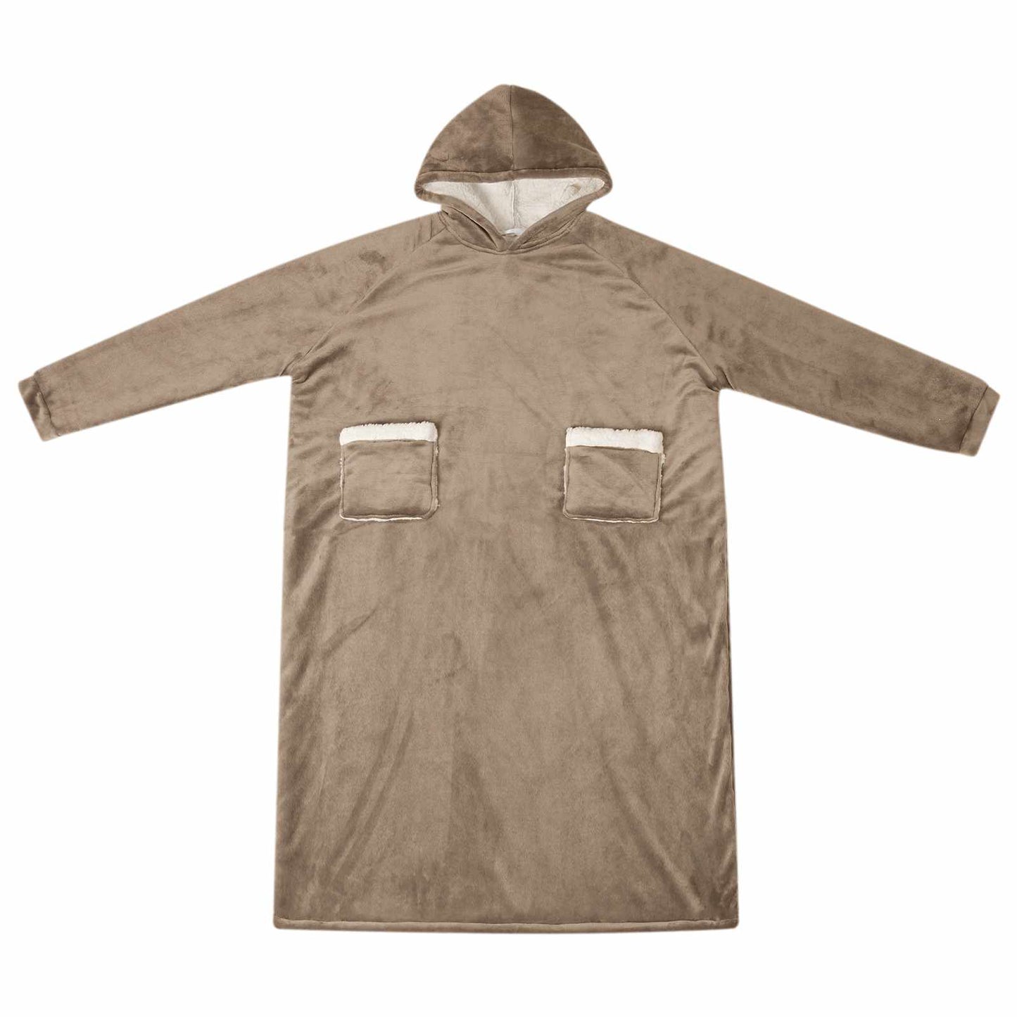 Vidaxx coperta con cappuccio cammello con pile e flanella