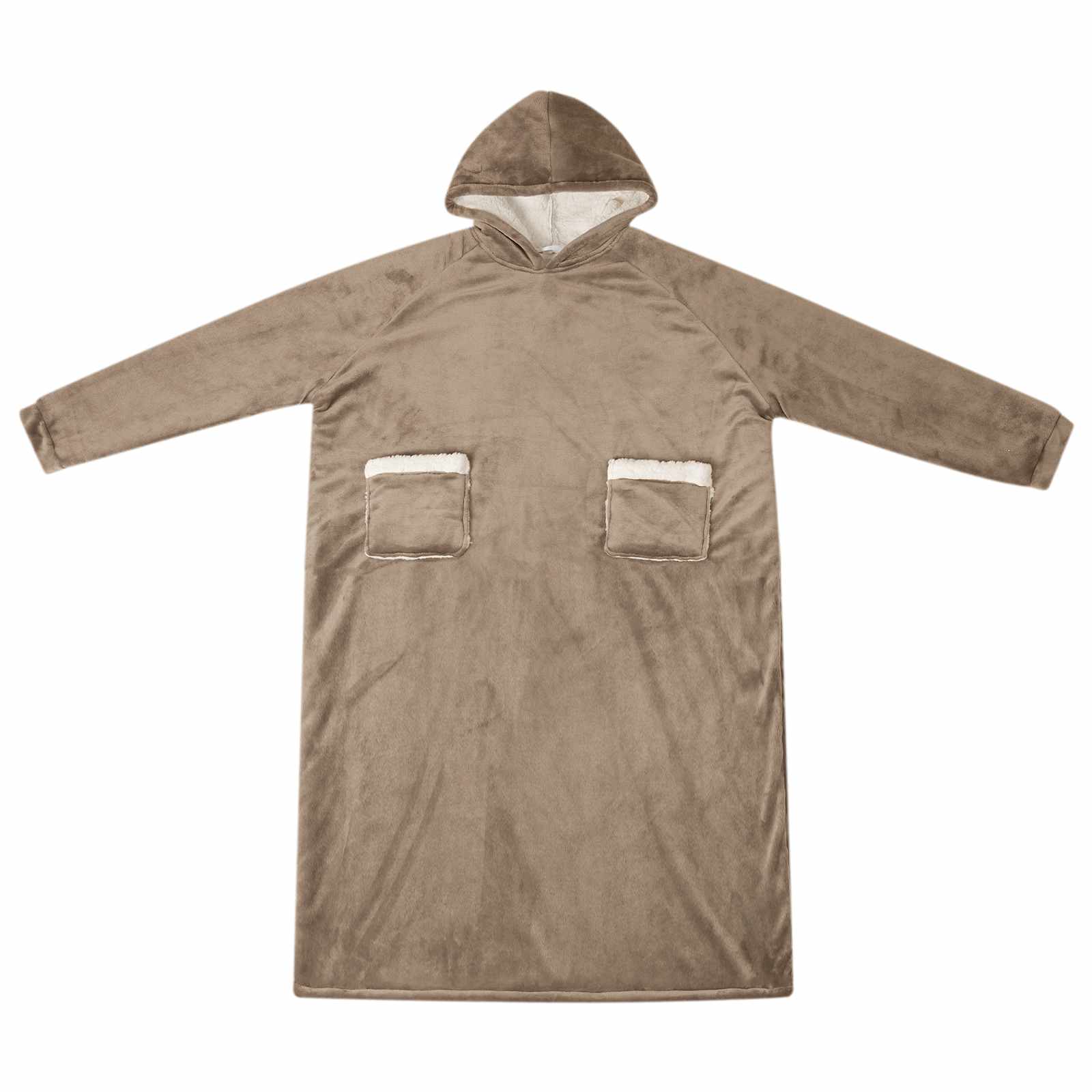 Vidaxx coperta con cappuccio cammello con pile e flanella