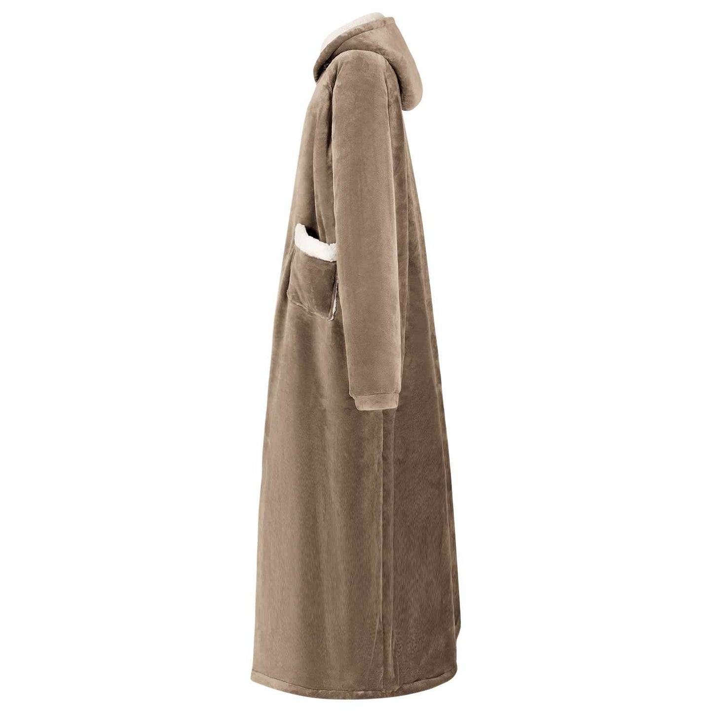 Vidaxx coperta con cappuccio cammello con pile e flanella