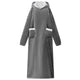 Felpa con cappuccio coperta Vidaxl grigio scuro con pile e flanella
