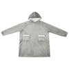 Vidaxx manta sudadera con capucha gris con forro polar y franela