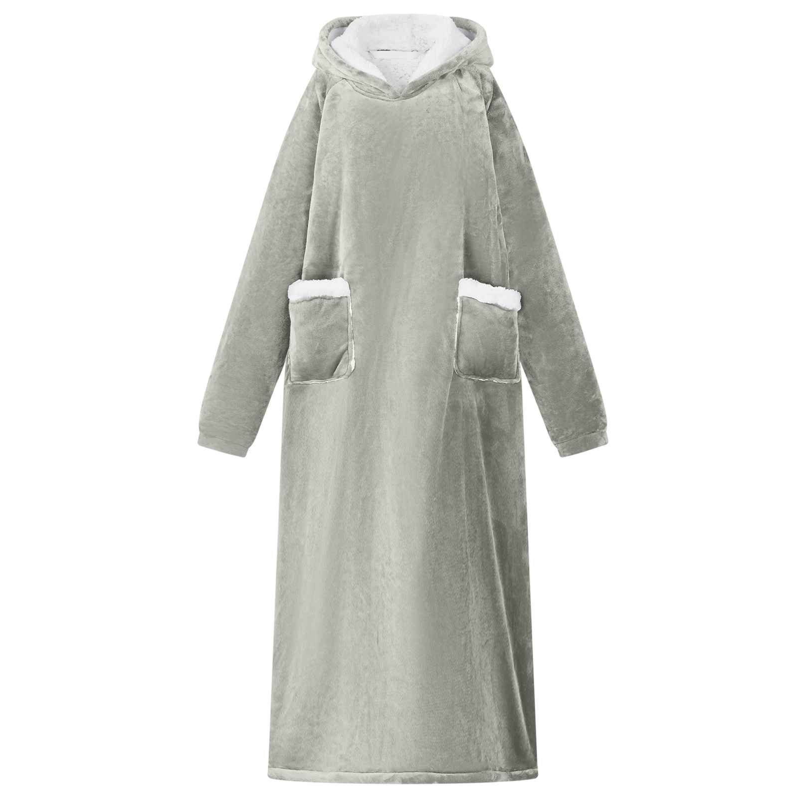 Felpa con cappuccio coperta Vidaxx grigia con pile e flanella