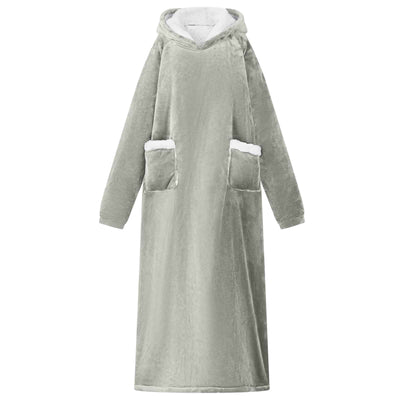 Felpa con cappuccio coperta Vidaxx grigia con pile e flanella