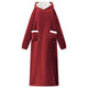 Coperta con cappuccio Vidaxx rosso bordeaux con pile e flanella