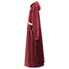 VidaXL coperta con cappuccio rosso bordeaux l in pile e flanella