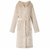 Vidaxl albornoz sudadera con capucha franela beige xxxl