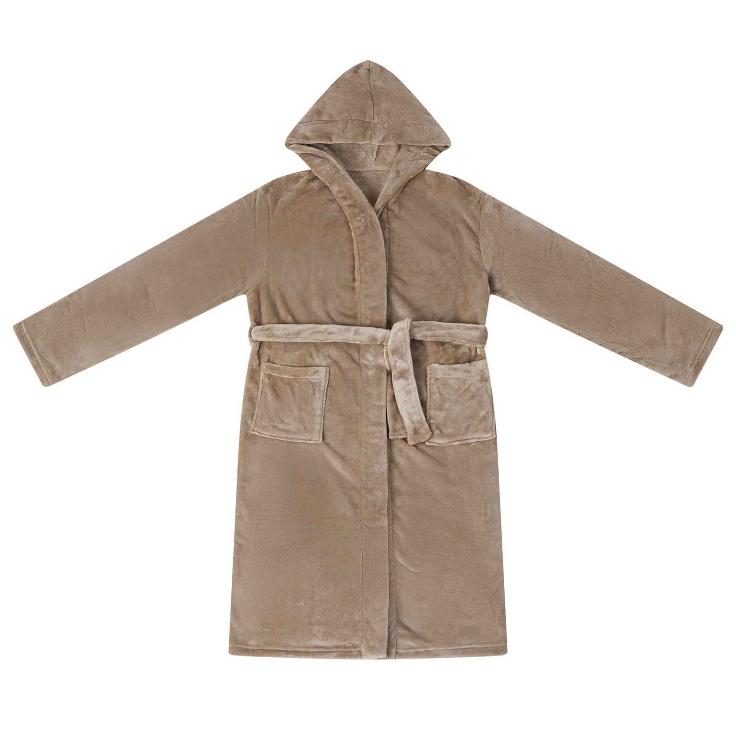Vidaxl badjas hoodie kameel xxl flanel
