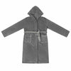 Vidaxl badjas hoodie donkergrijs m flanel