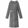 Vidaxl albornoz sudadera con capucha franela gris oscuro xxl