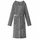 Vidaxl badjas hoodie donkergrijs xxxl flanel