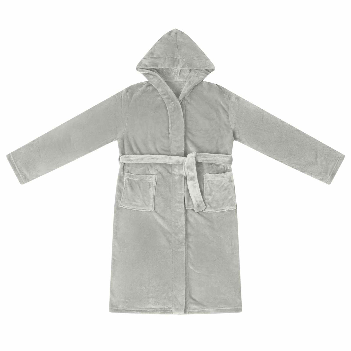 VidaXL albornoz con capucha franela gris XXXL