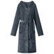 VidaXL accappatoio con cappuccio in flanella blu navy
