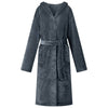 VidaXL accappatoio con cappuccio in flanella blu navy xl