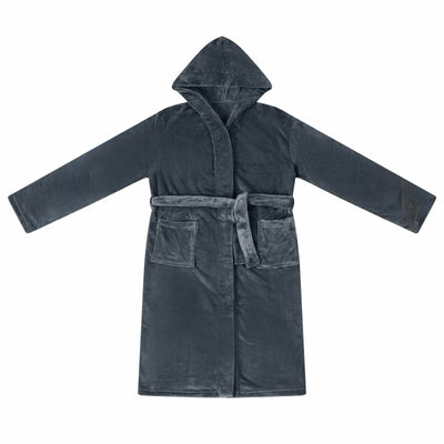VidaXL accappatoio con cappuccio in flanella blu navy xxl