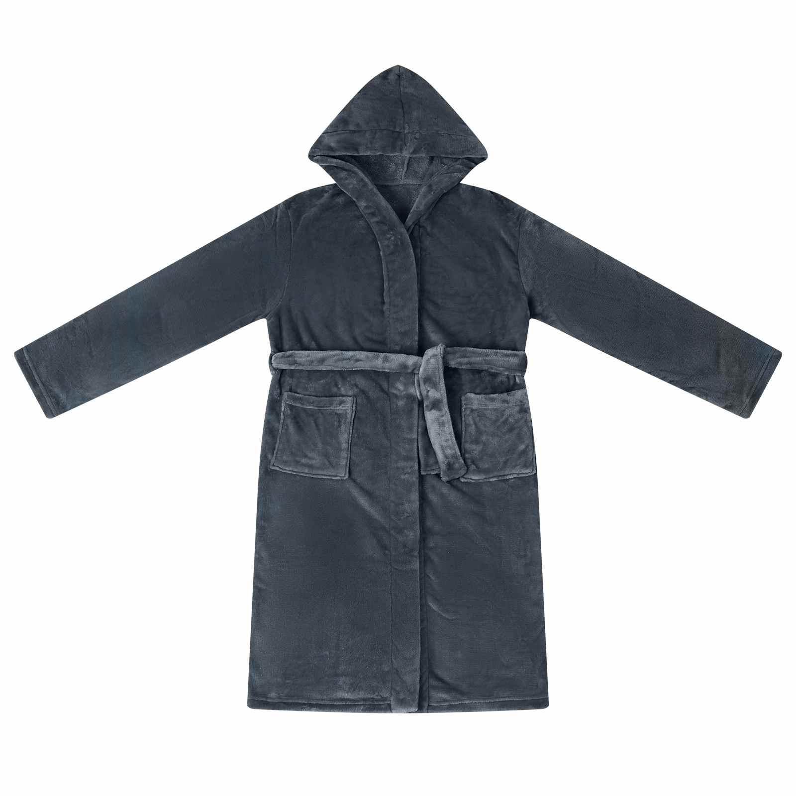 VidaXL accappatoio con cappuccio in flanella blu navy xxl