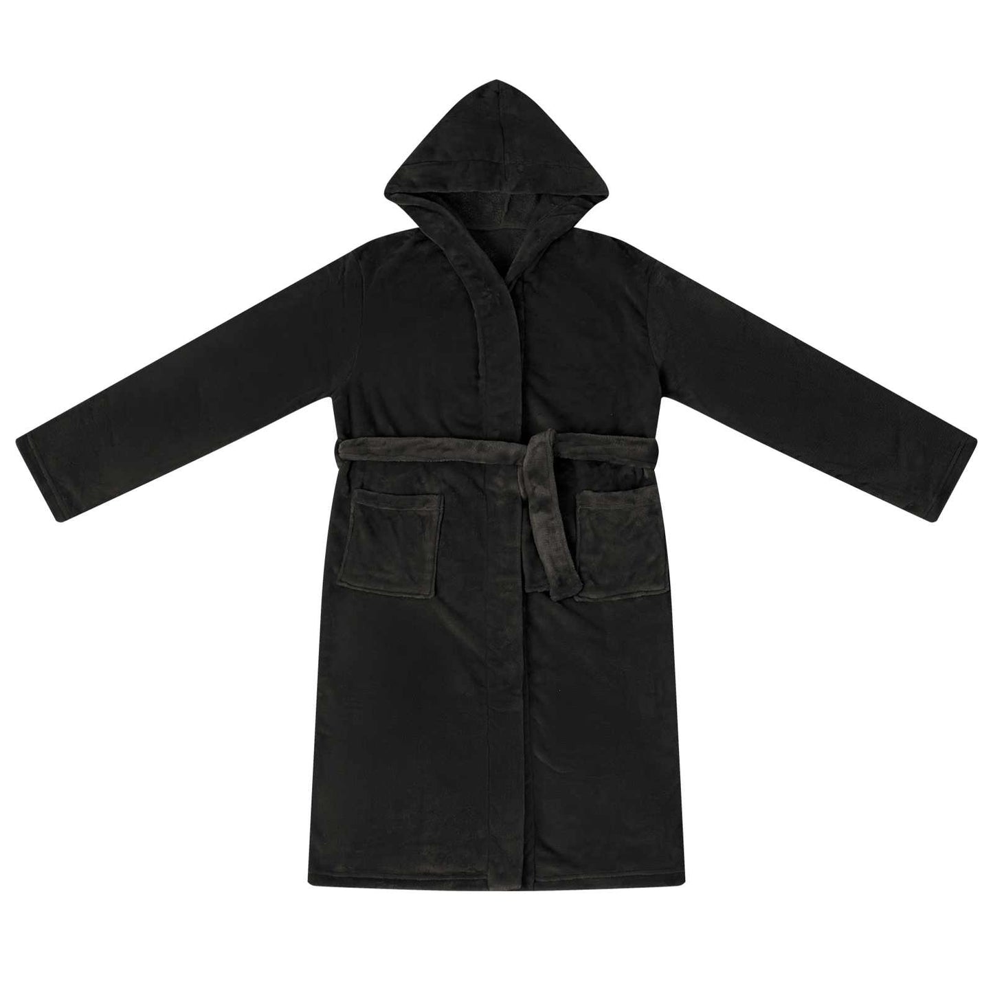 Felpa con cappuccio VidaXL accappatoio nera XXXL flanella