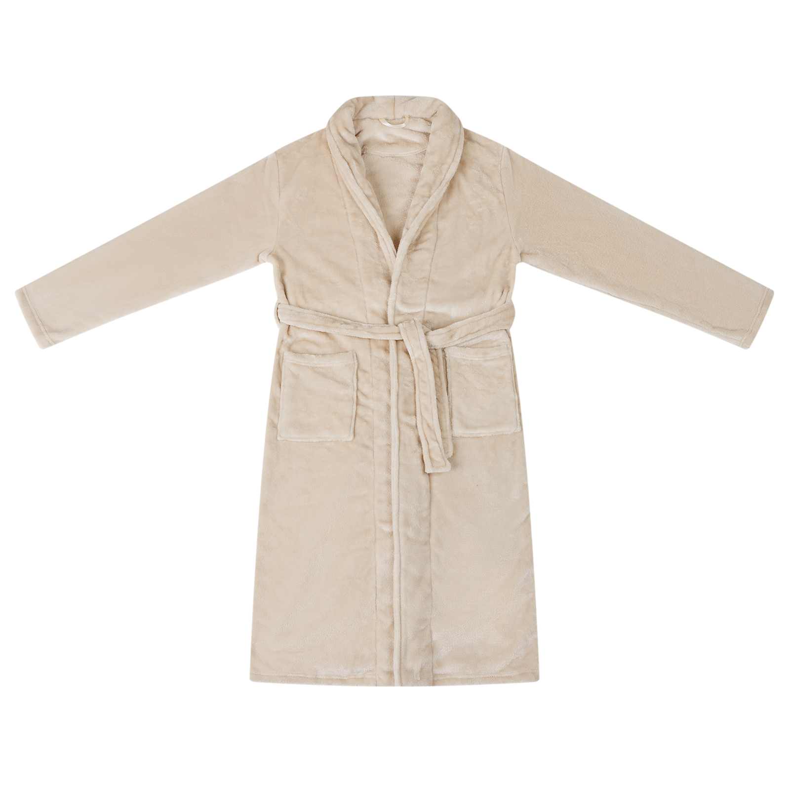Accappatoio Vidaxl senza cappuccio beige l flanella