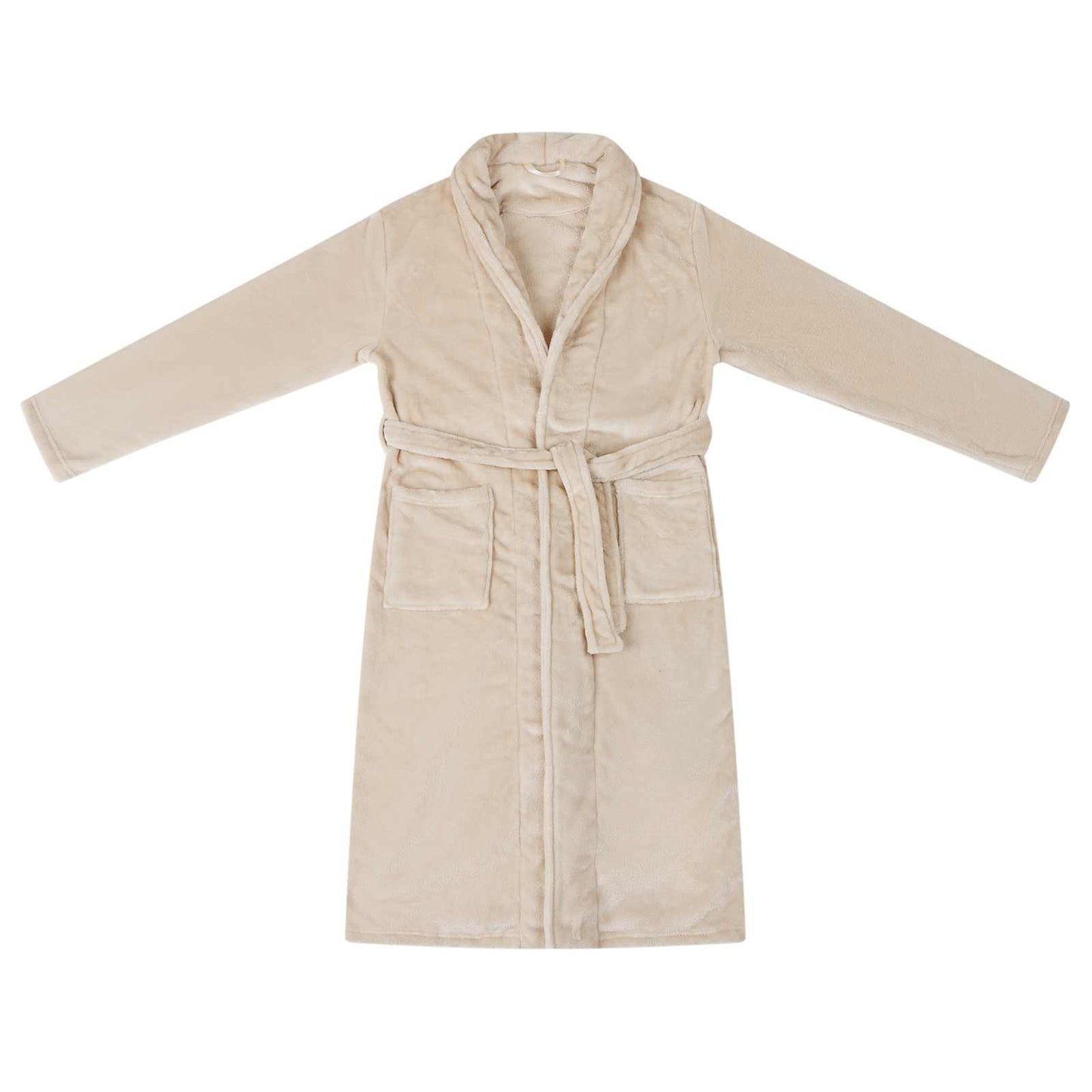 Accappatoio Vidaxl senza cappuccio in flanella beige xl