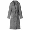 Vidaxl badjas zonder kap donkergrijs xxxl flanel