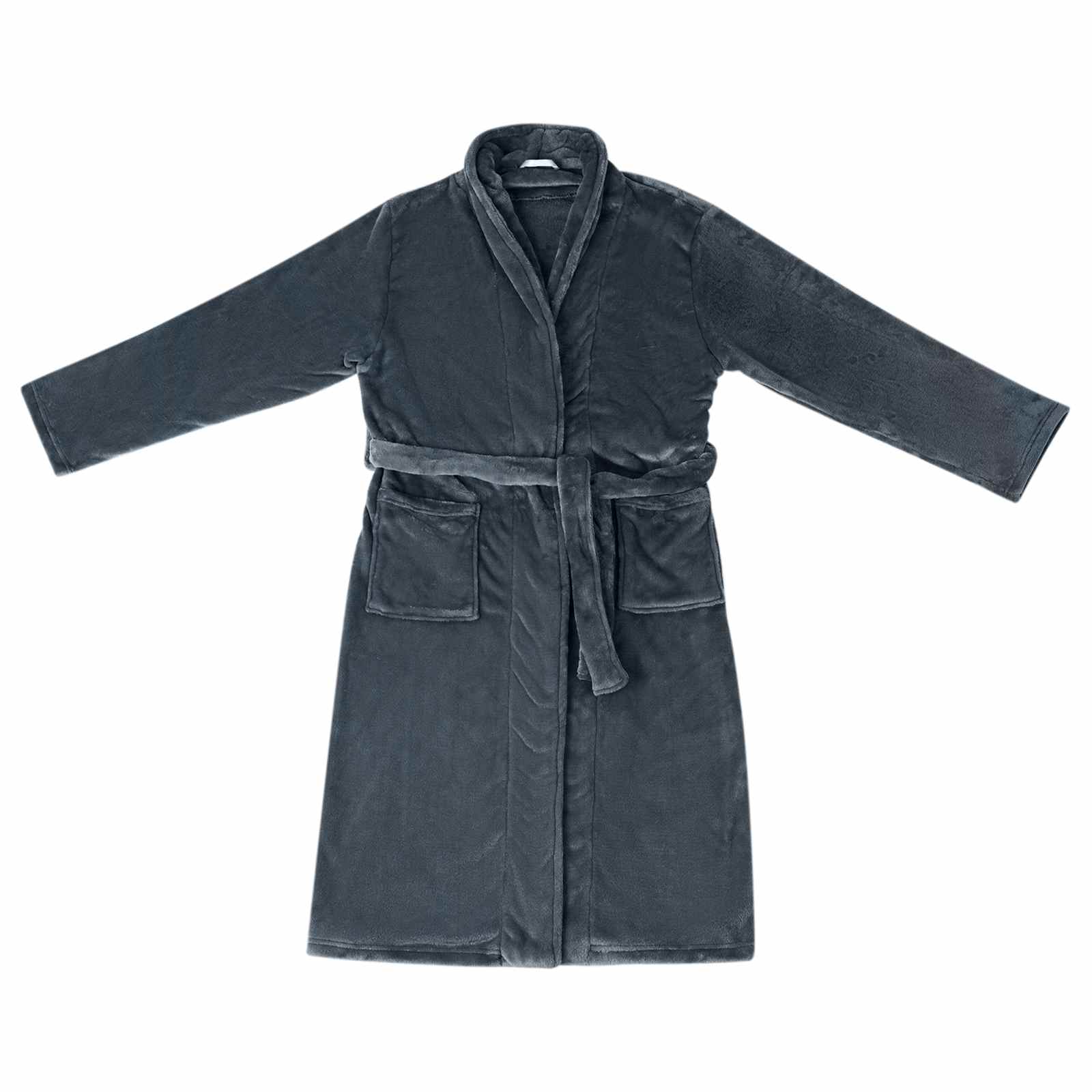 Accappatoio VidaXL senza cappuccio in flanella blu navy