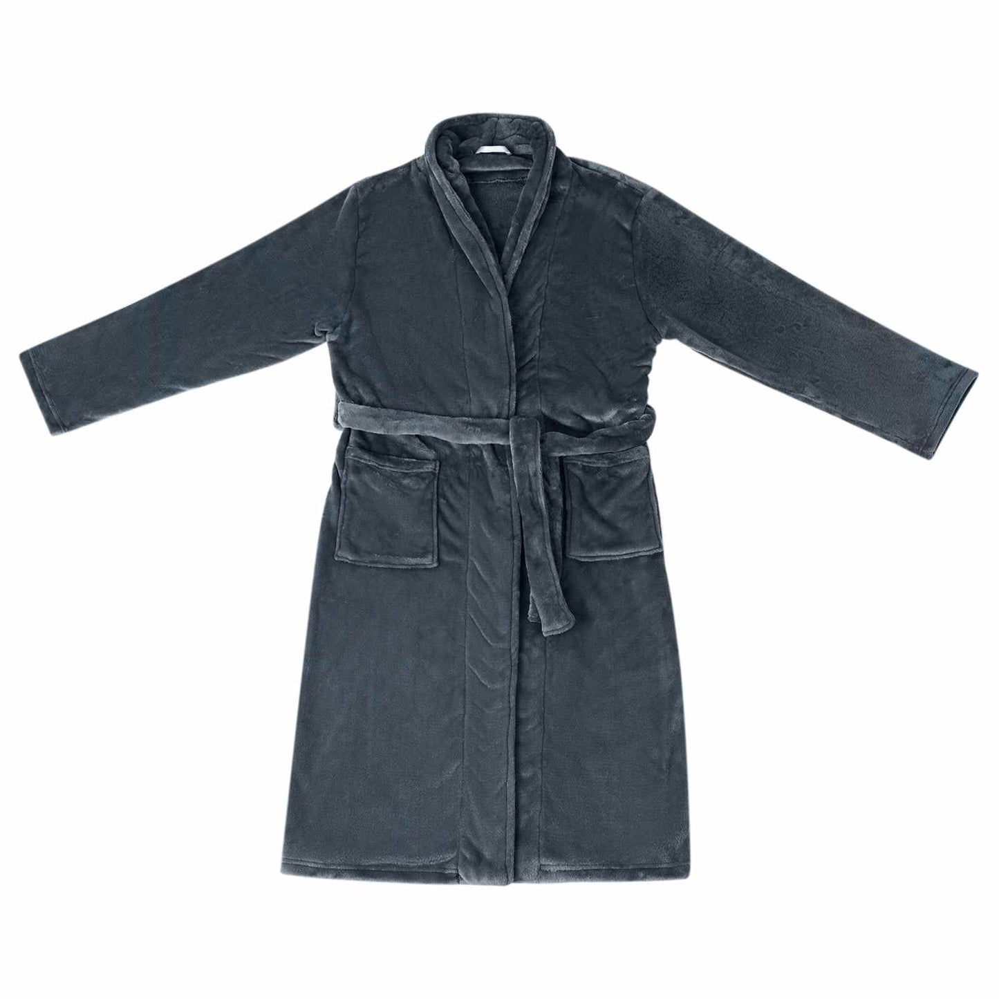 Accappatoio Vidaxx senza cappuccio blu navy con flanella