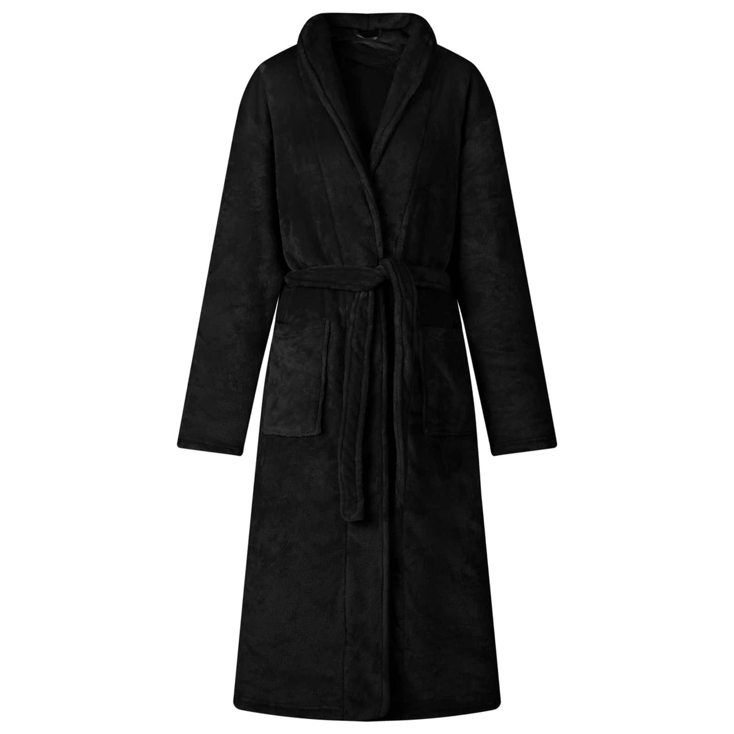 Accappatoio VidaXL senza cappuccio flanella nera XXXL