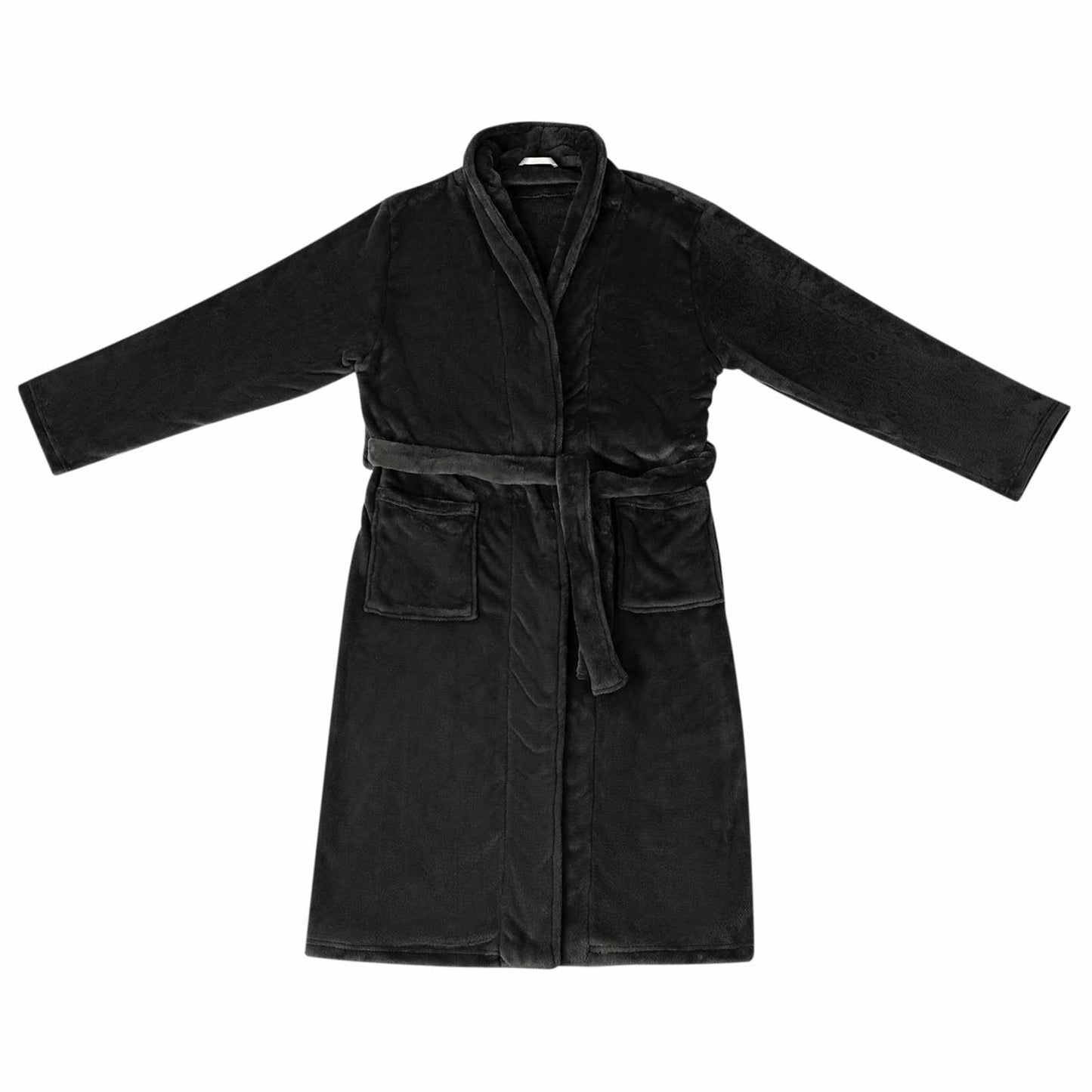 Accappatoio VidaXL senza cappuccio flanella nera XXXL