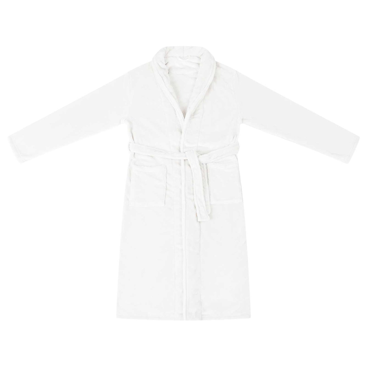 Albornoz VidaXL sin capucha franela blanca XXXL