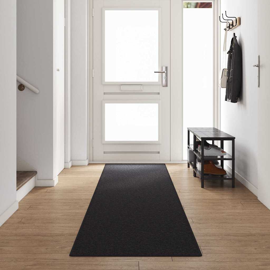 Alfombra de pasillo Vidaxl antracita 80 x 500 cm 100% polipropileno