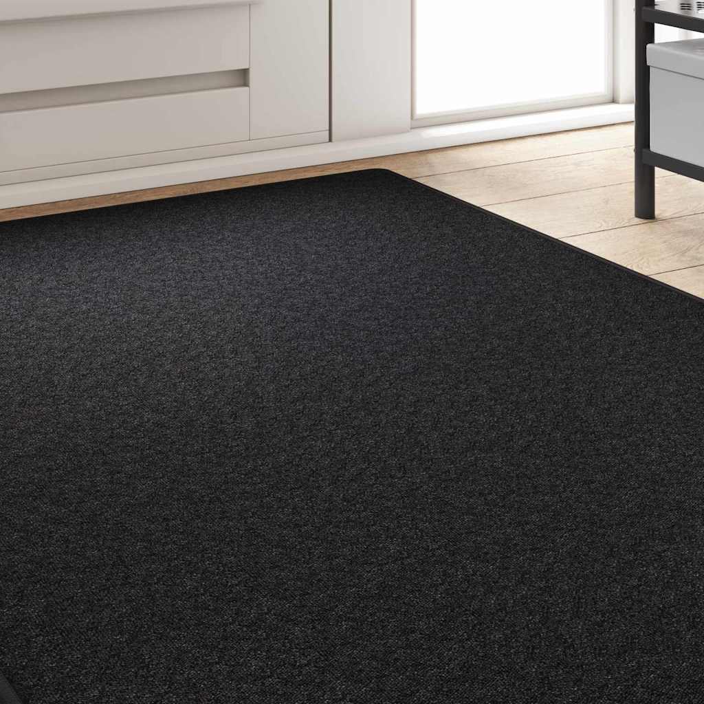 Alfombra de pasillo Vidaxl antracita 100 x 250 cm 100% polipropileno