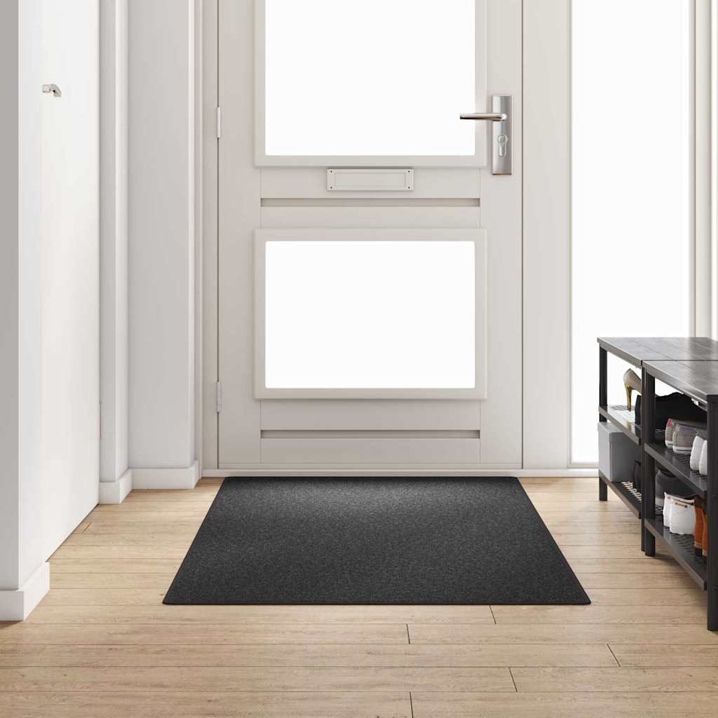 Alfombra de pasillo Vidaxl gris oscuro 100 x 200 cm 100% polipropileno