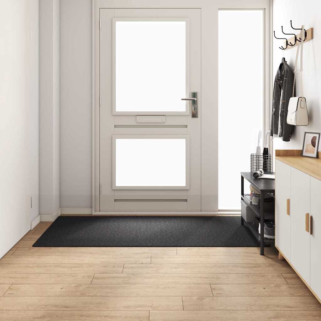 Alfombra de pasillo Vidaxl gris oscuro 100 x 200 cm 100% polipropileno