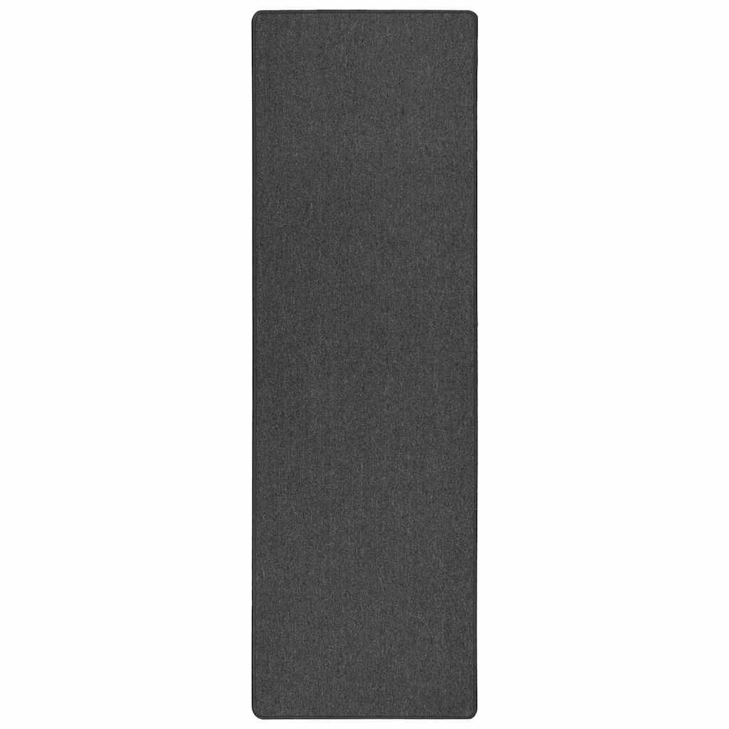 Alfombra de pasillo Vidaxl gris oscuro 100 x 250 cm 100% polipropileno
