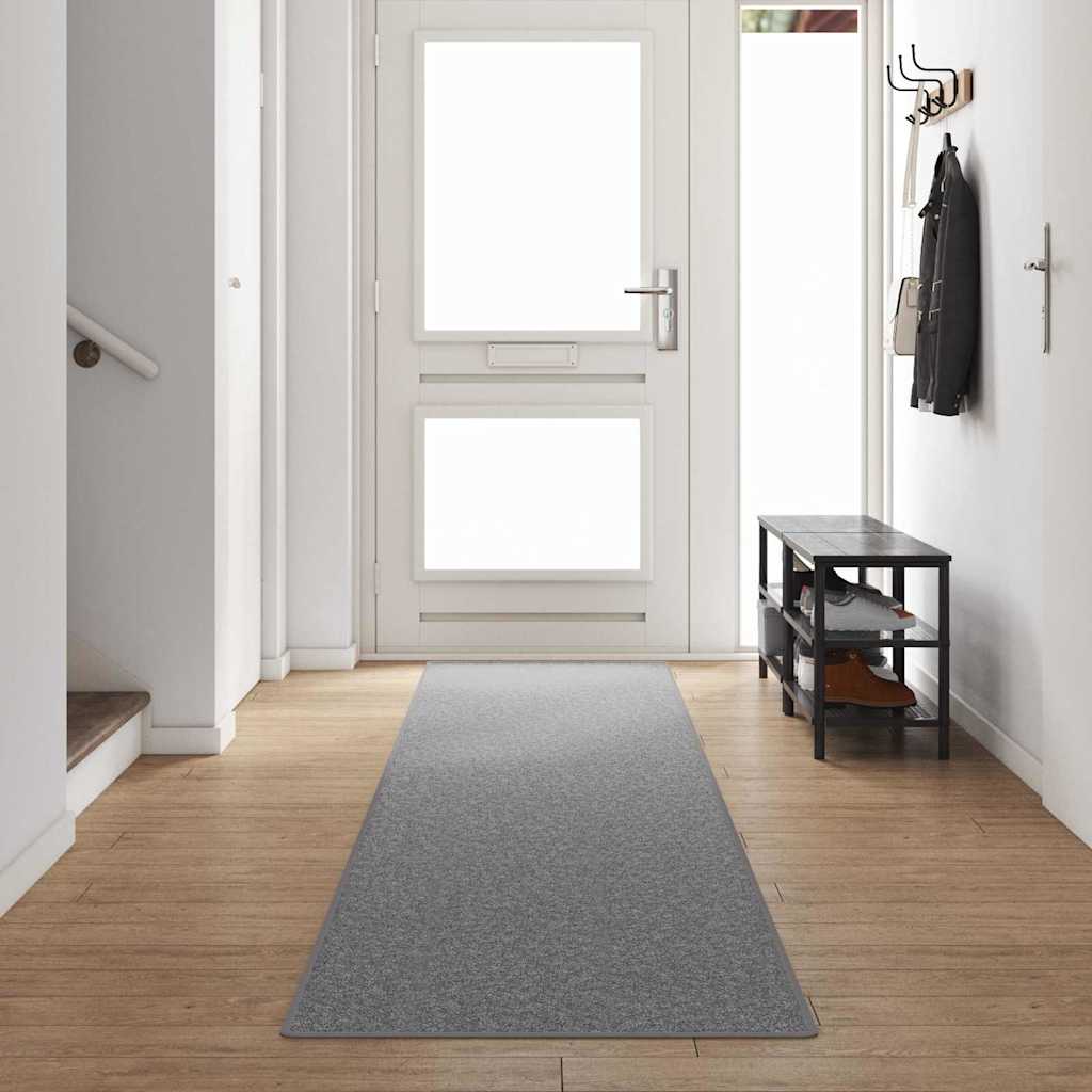 Alfombra de pasillo vidaxl gris claro 80 x 500 cm 100% polipropileno
