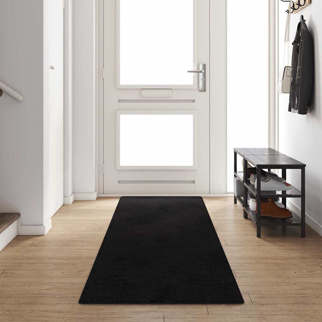 Passatoia per tappeti Vidaxx nero 80 x 400 cm Ciuffo 100% polipropilene