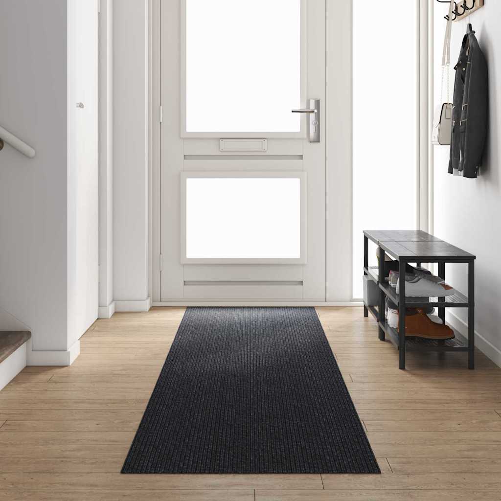 Passatoia per tappeti Vidaxl tessuto antracite 80 x 400 cm