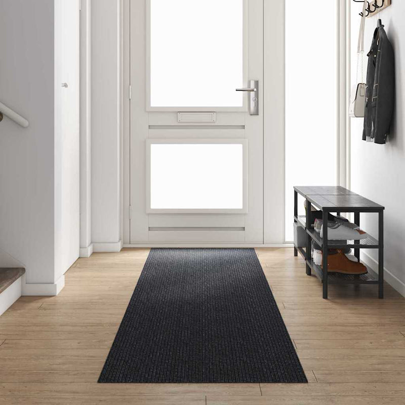 Passatoia per tappeti Vidaxl tessuto antracite 80 x 400 cm