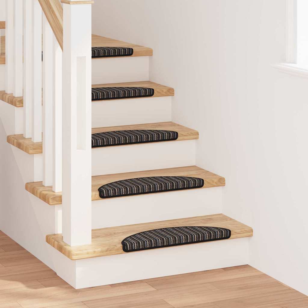 Vidaxx alfombras de escalera autoadhesivas 15 piezas antracita 56 x 17 x 3 cm