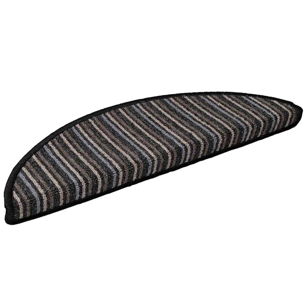 Vidaxx alfombras de escalera autoadhesivas 15 piezas antracita 56 x 17 x 3 cm