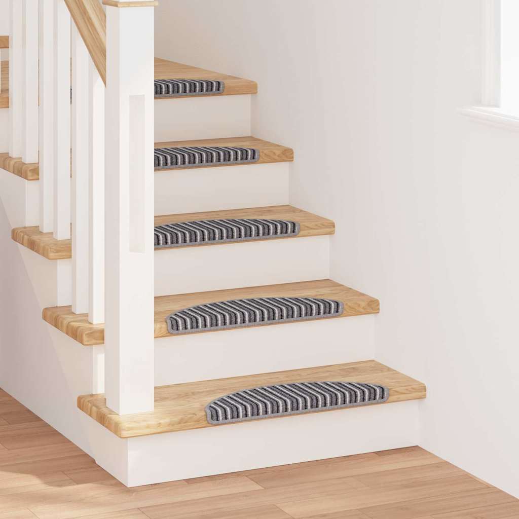 Tappetini per scale autoadesivi Vidaxx 15 pezzi grigi 56 x 17 x 3 cm