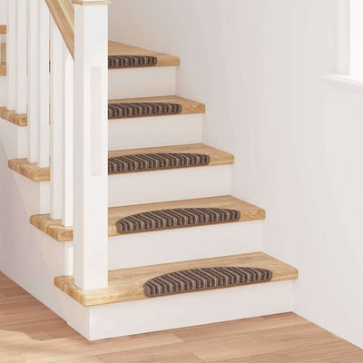 Vidaxl zelfklevende trapmatten 15 pcs bruin 56 x 17 x 3 cm