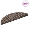 Tappetini per scale autoadesivi Vidaxx 15 pezzi marrone 56 x 17 x 3 cm