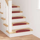 Tappetini per scale autoadesivi Vidaxx 15 pezzi rossi 56 x 17 x 3 cm
