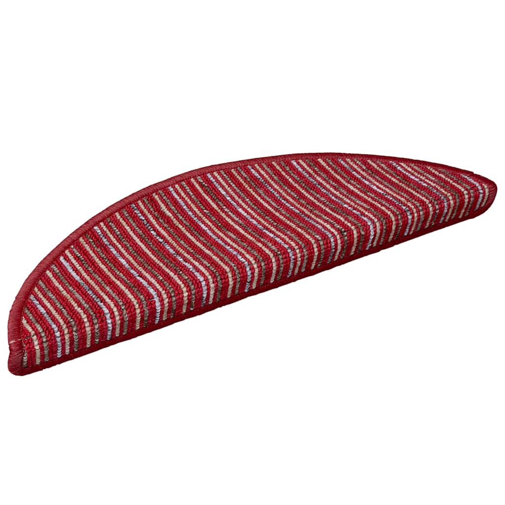 Tappetini per scale autoadesivi Vidaxx 15 pezzi rossi 56 x 17 x 3 cm