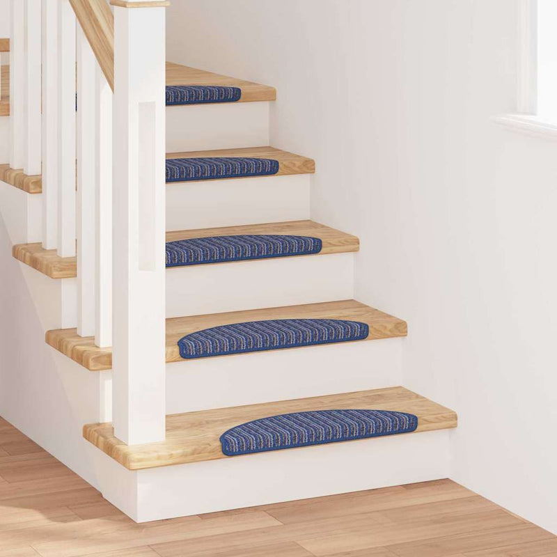 Tappetini per scale autoadesivi Vidaxx 15 pezzi blu 56 x 17 x 3 cm