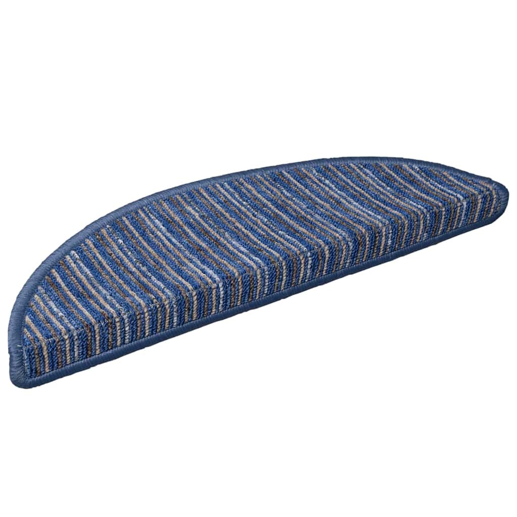 Tappetini per scale autoadesivi Vidaxx 15 pezzi blu 56 x 17 x 3 cm