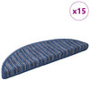 Tappetini per scale autoadesivi Vidaxx 15 pezzi blu 56 x 17 x 3 cm