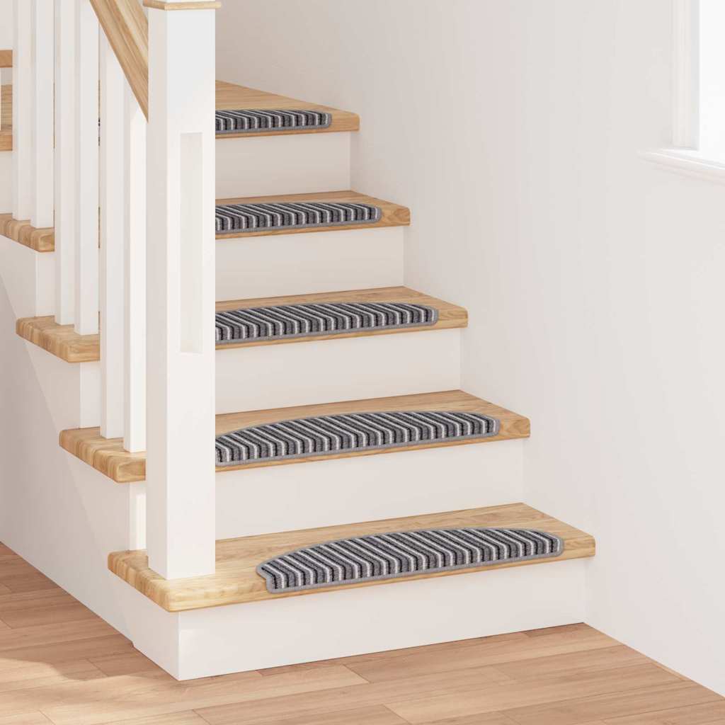 Tappetini per scale autoadesivi Vidaxx 15 pezzi grigi 65 x 21 x 4 cm