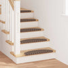 Tappetini per scale autoadesivi Vidaxx 15 pezzi marrone 65 x 21 x 4 cm